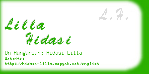 lilla hidasi business card